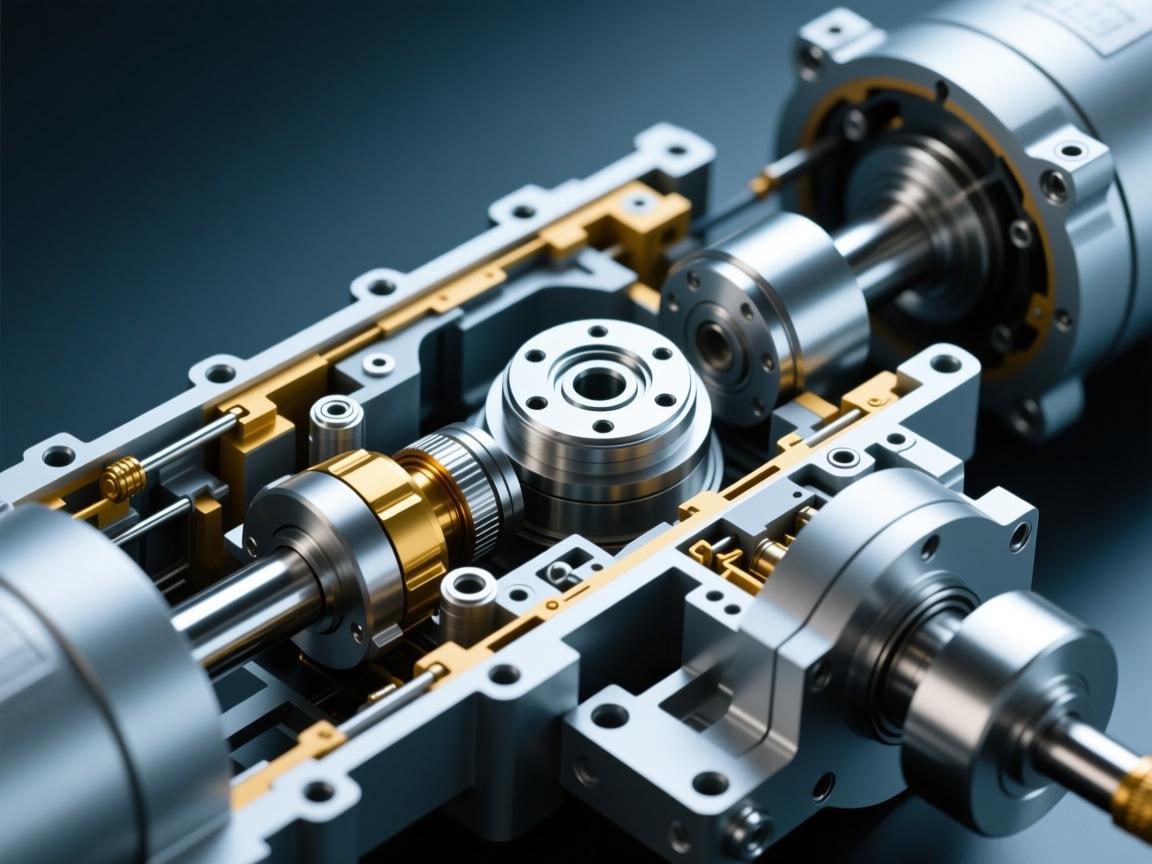 伺服电动缸的内部是一个高度集成的系统,由多个核心部件协同工作,共同实现精准的动力传递与位置控制。