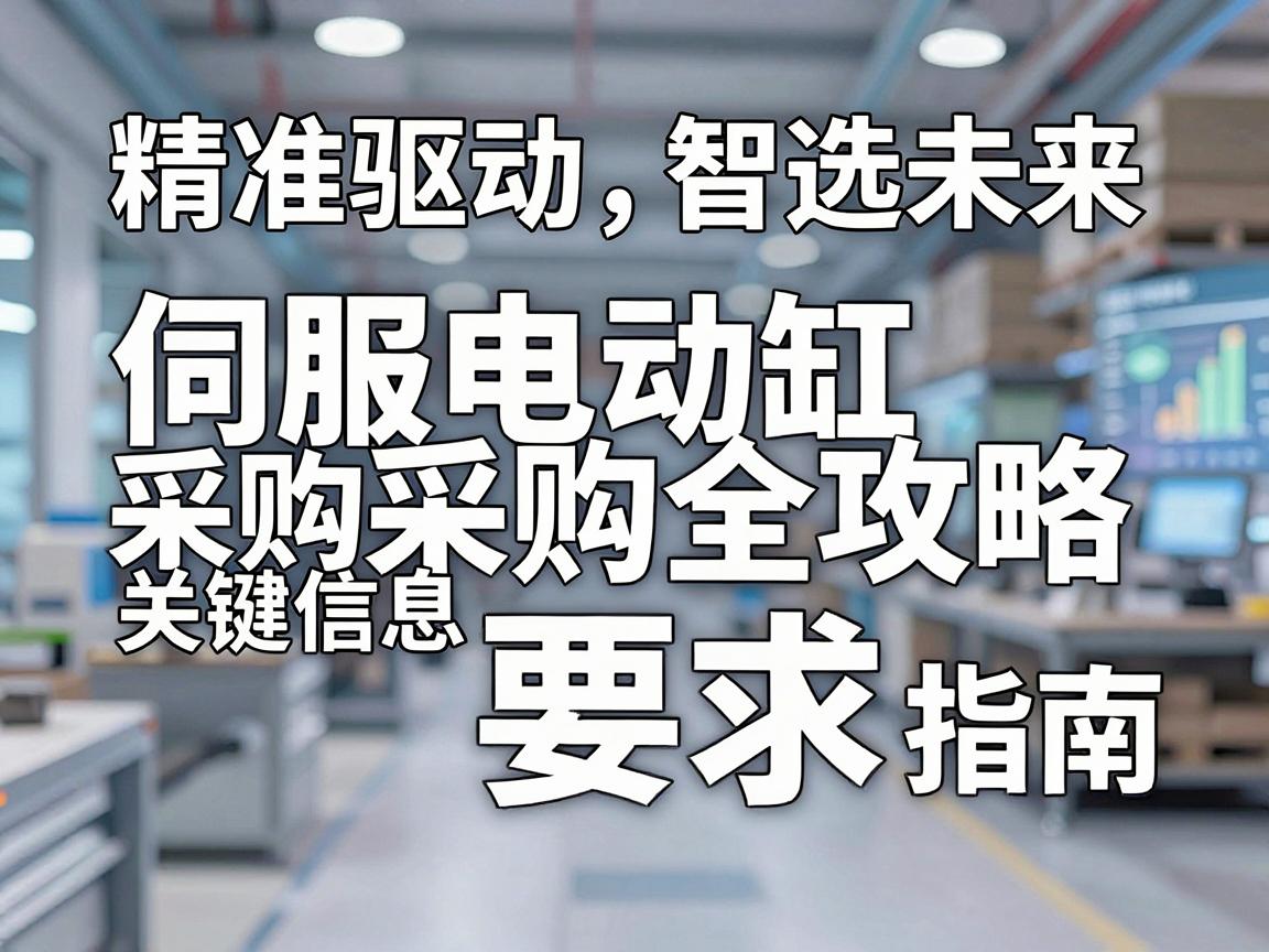 精准驱动,智选未来,伺服电动缸采购全攻略与关键信息指南 伺服电动缸采购全攻略与关键信息指南