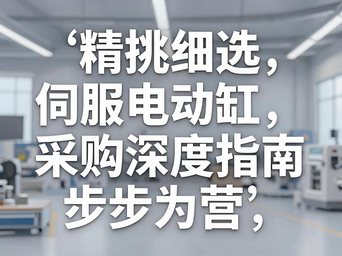 伺服电动缸采购深度指南