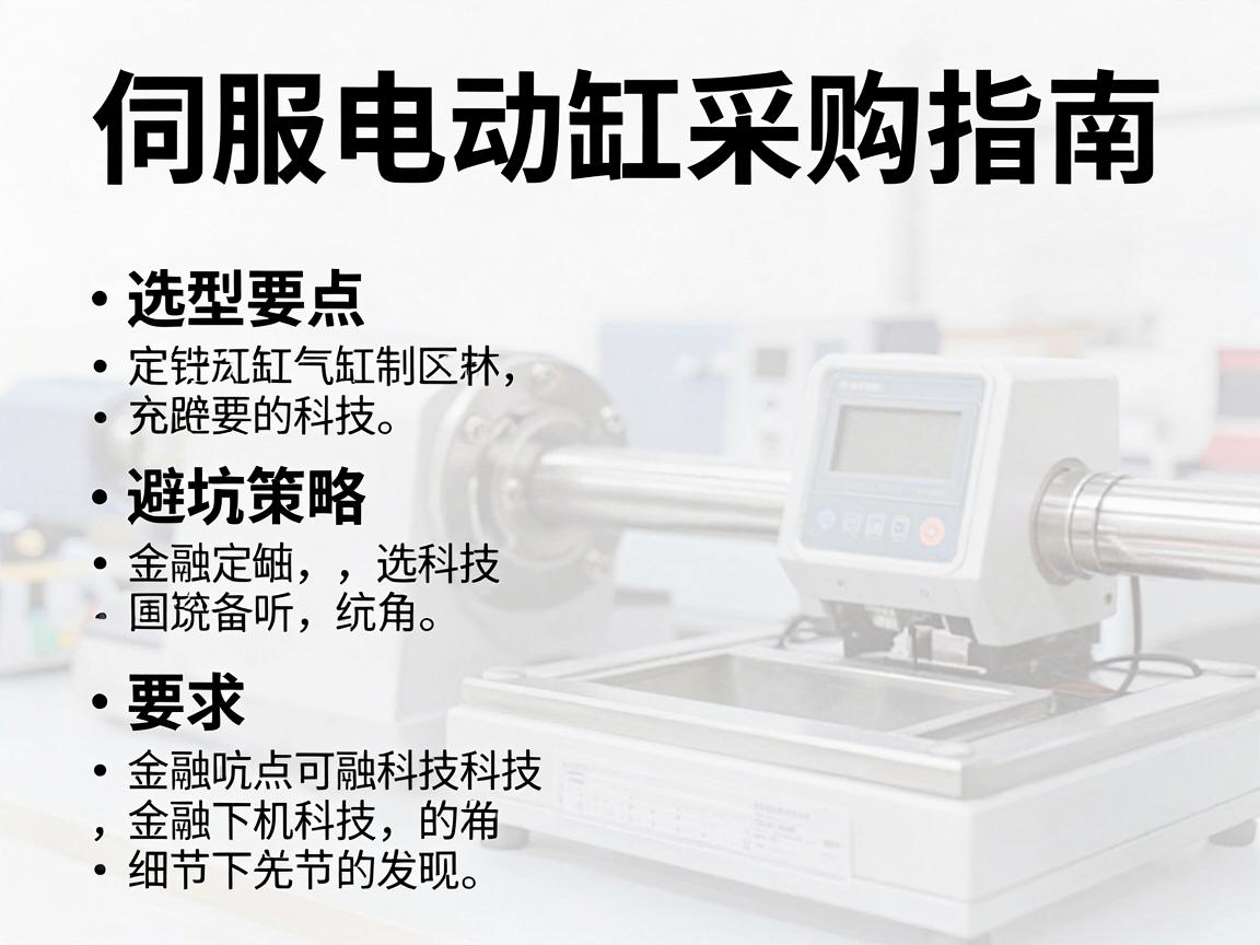 伺服电动缸采购指南,选型要点与避坑策略 伺服电动缸采购指南