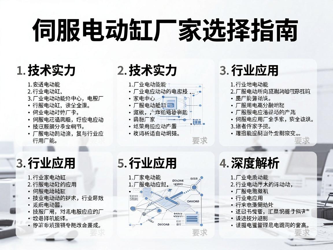 伺服电动缸厂家选择指南,技术实力与行业应用的深度解析 技术实力与行业应用的深度解析