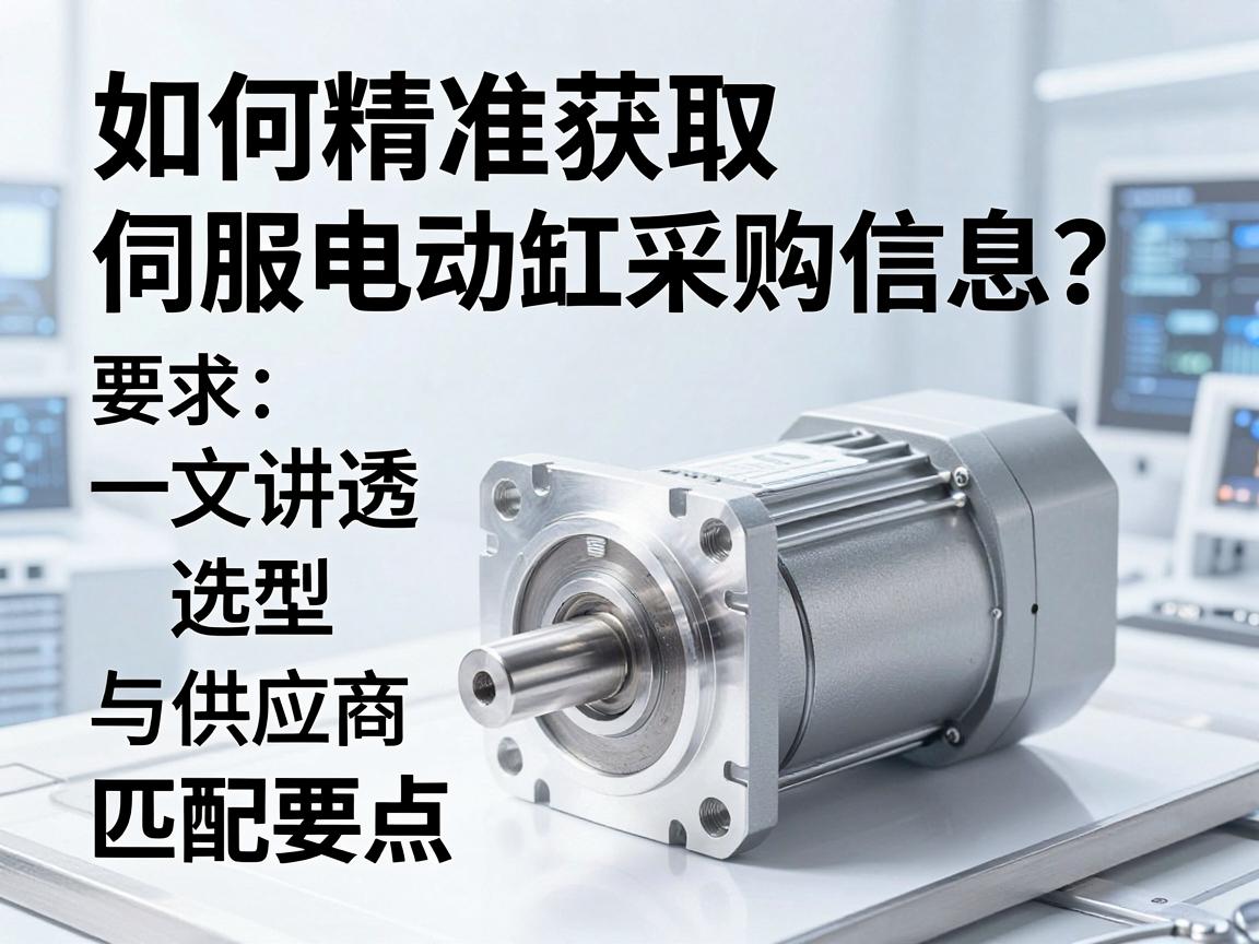 如何精准获取伺服电动缸采购信息?一文讲透选型与供应商匹配要点 如何精准获取伺服电动缸采购信息