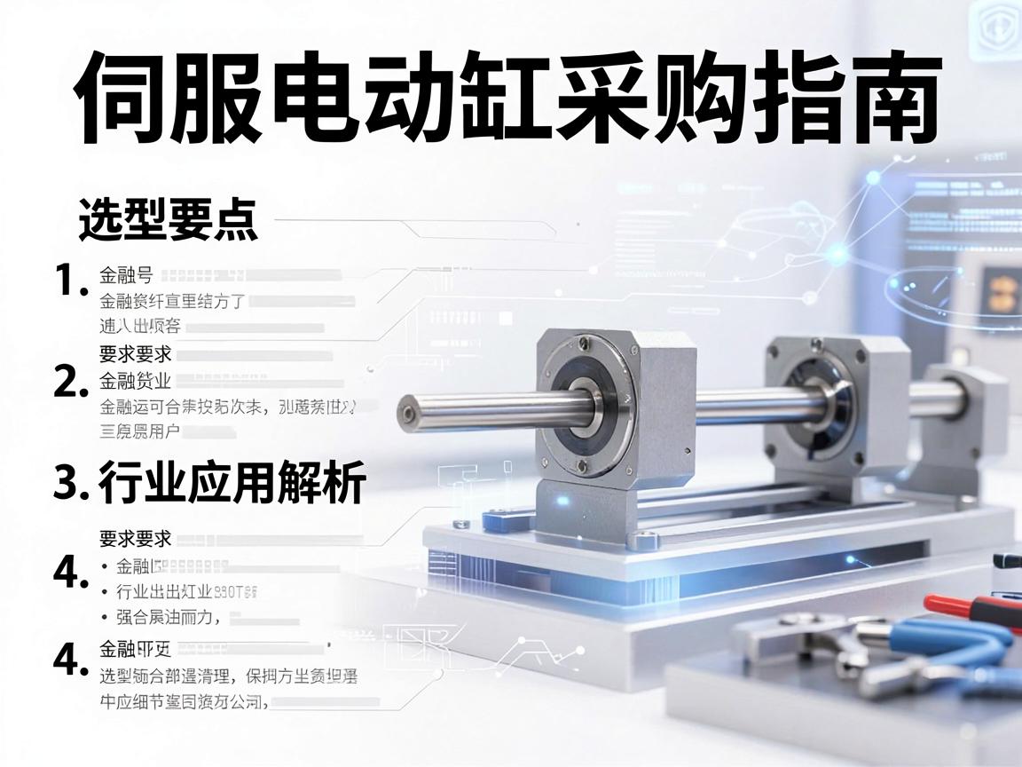 伺服电动缸采购指南,选型要点与行业应用解析 选型要点与行业应用解析