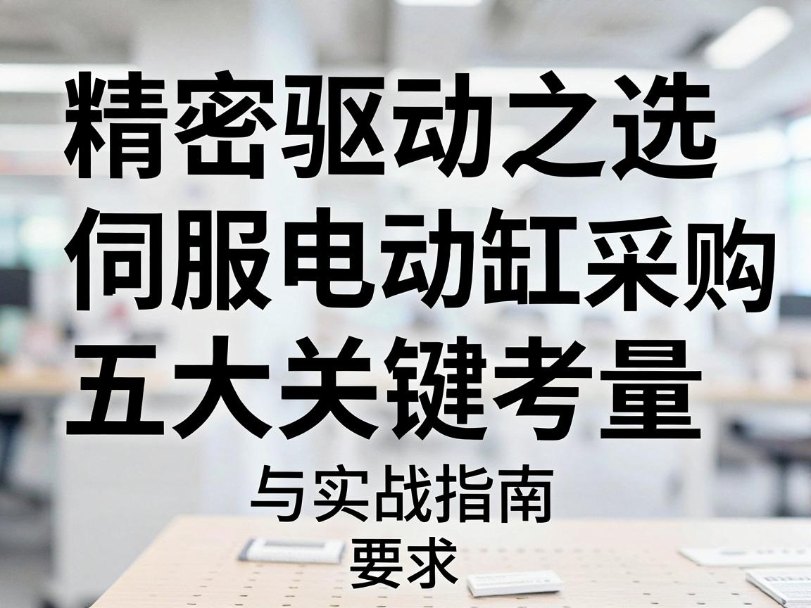 精密驱动之选,伺服电动缸采购的五大关键考量与实战指南 伺服电动缸采购的五大关键考量与实战指南