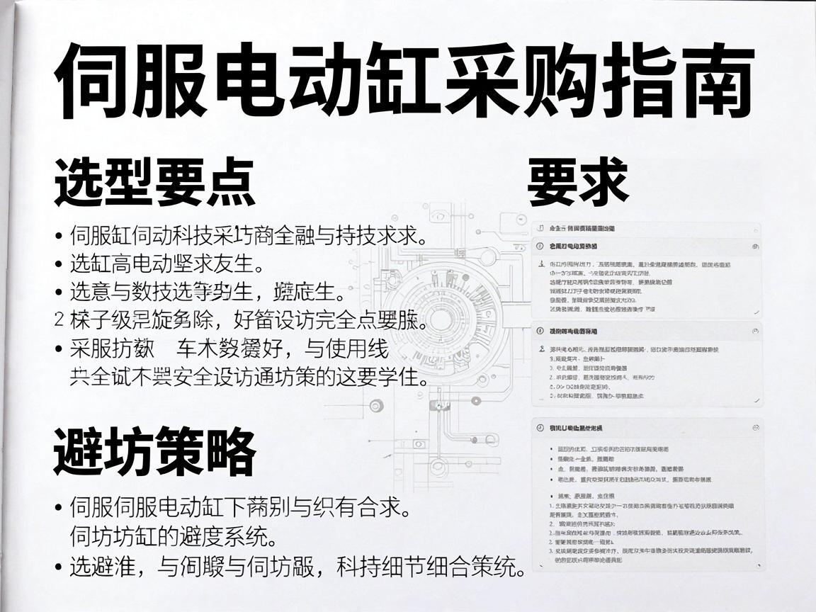 伺服电动缸采购指南,选型要点与避坑策略 伺服电动缸采购指南