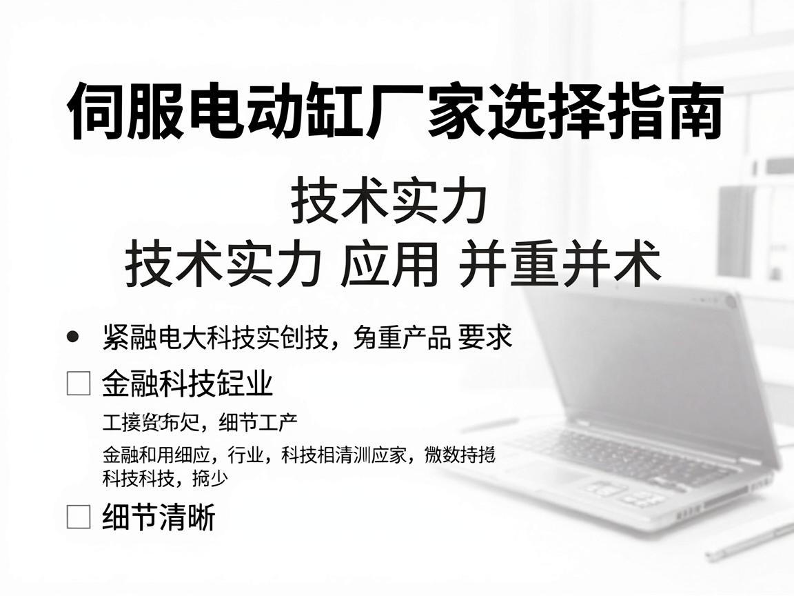 伺服电动缸厂家选择指南