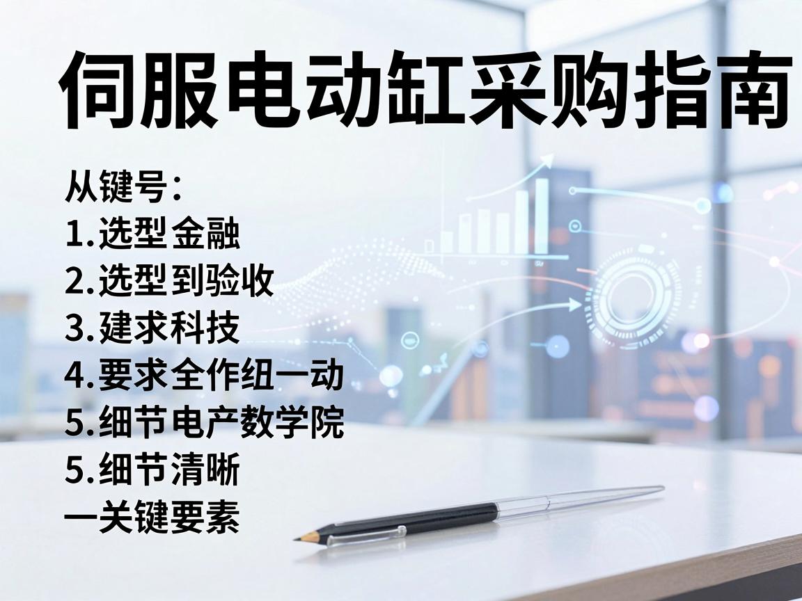 伺服电动缸采购指南,从选型到验收的关键要素 以下是优化后的版本,
