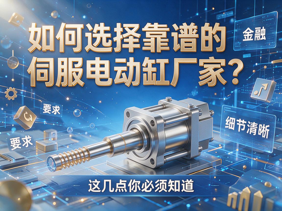 如何选择靠谱的伺服电动缸厂家?这几点你必须知道 如何选择靠谱的伺服电动缸厂家