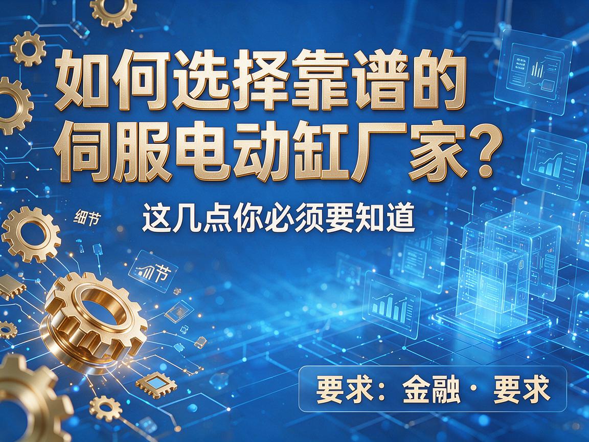 如何选择靠谱的伺服电动缸厂家?这几点你必须知道 如何选择靠谱的伺服电动缸厂家